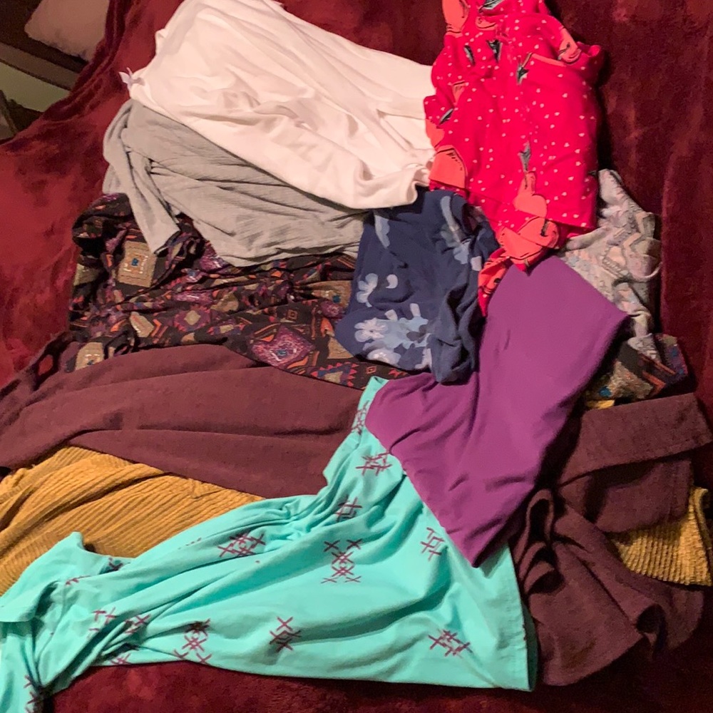 LULAROE Assortment, pants, tops, vest & cardigan